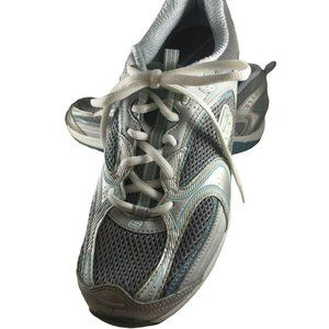 Womens Skechers Shape Ups 12320 Blue Silver Lace Size 9 Athletic Training Shoes